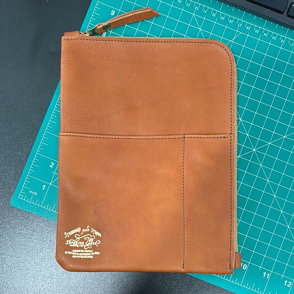Wonder Pens and The Superior Labor Tan Leather Cover with Zipper Closure A5